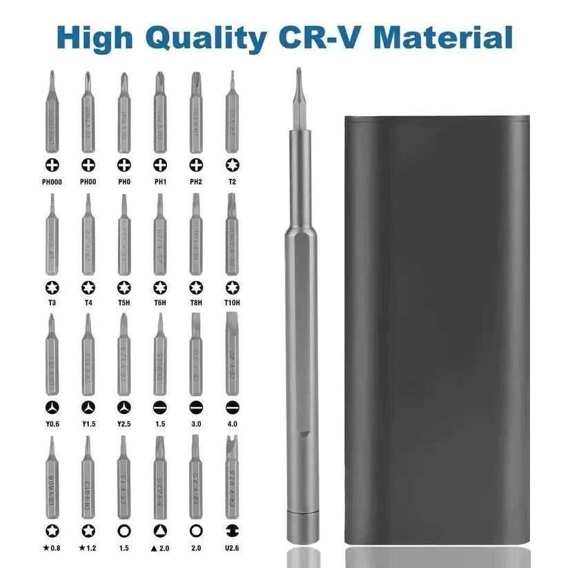 24‑in‑1 Compact Screwdriver Kit | High‑Precision Bits for Gadgets & Devices - Saadiq.pk