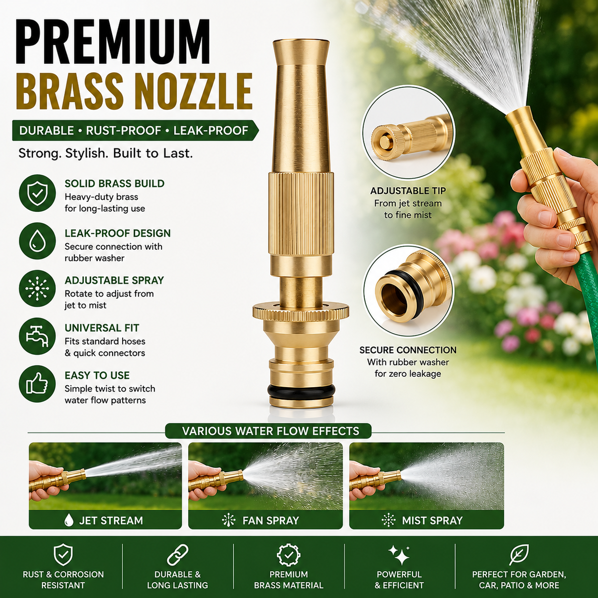 Imported Brass Nozzle Water Spray Gun