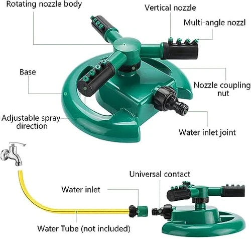 Garden Sprinkle – 360° Automatic Rotating Lawn & Garden Sprinkler