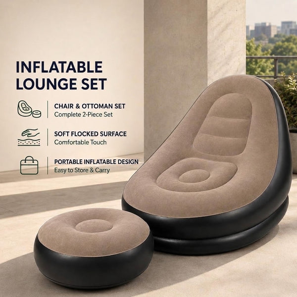 Portable Inflatable Sofa Chair – Foldable Air Lounger for Indoor & Outdoor Relaxation