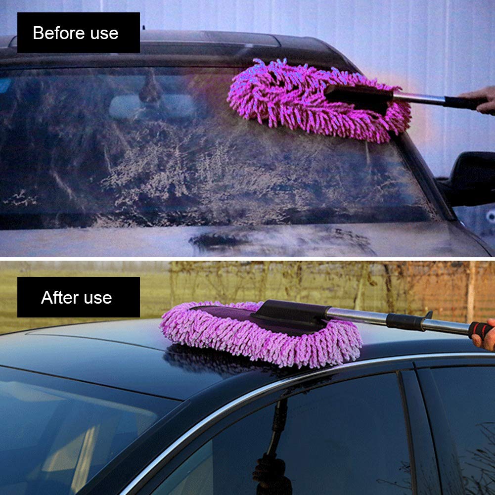 Microfiber Car Cleaning Duster | Telescopic Handle Exterior & Interior Cleaner - Saadiq.pk