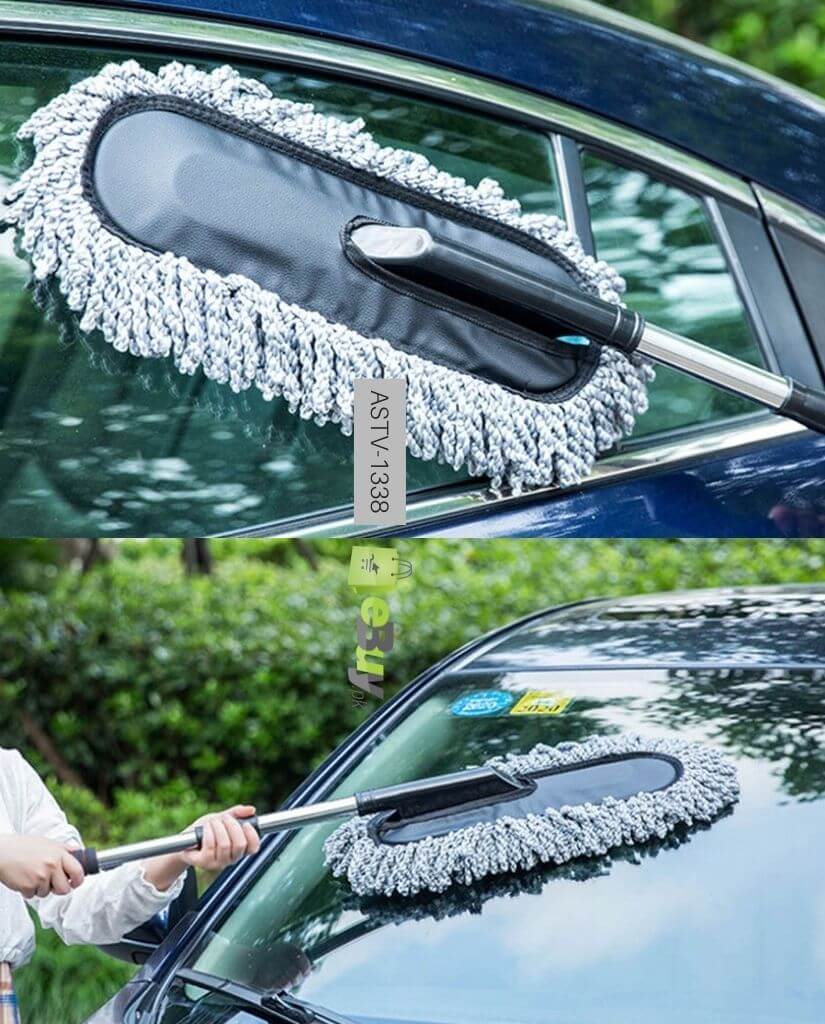 Microfiber Car Cleaning Duster | Telescopic Handle Exterior & Interior Cleaner - Saadiq.pk