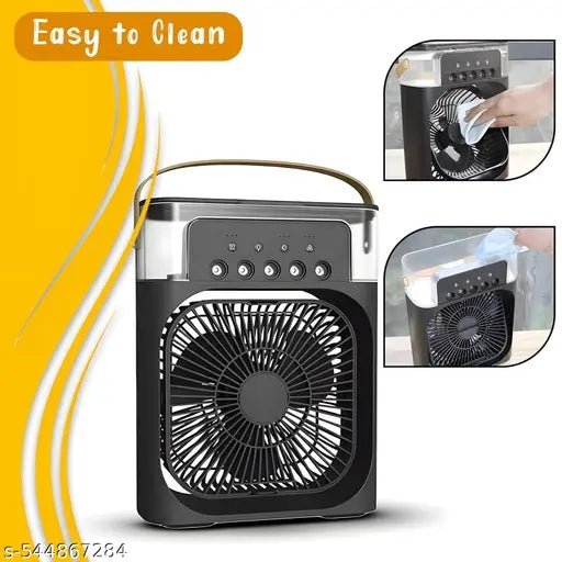 Portable Air Cooler Desk Fan with Water Spray – USB Mini Air Conditioner - Saadiq.pk
